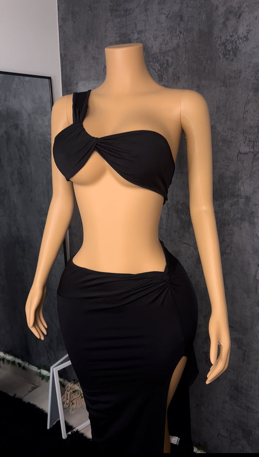 2-Piece tie up skirt set